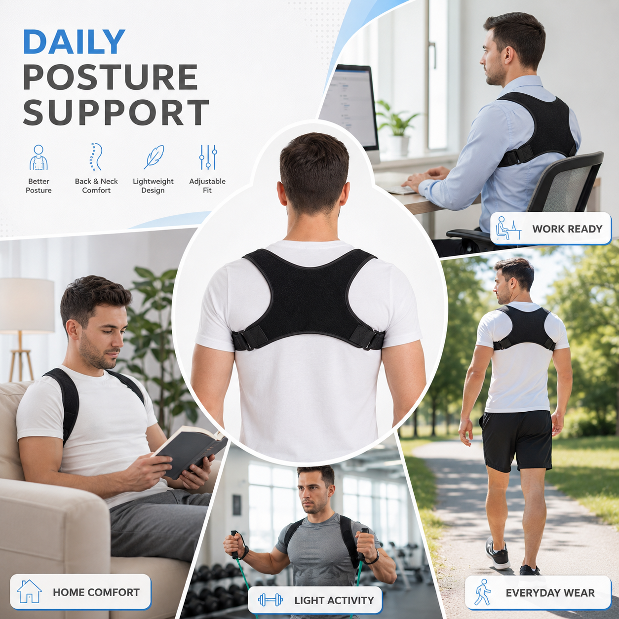 Nordspur | PostuSure Adjustable Shoulder Posture Brace