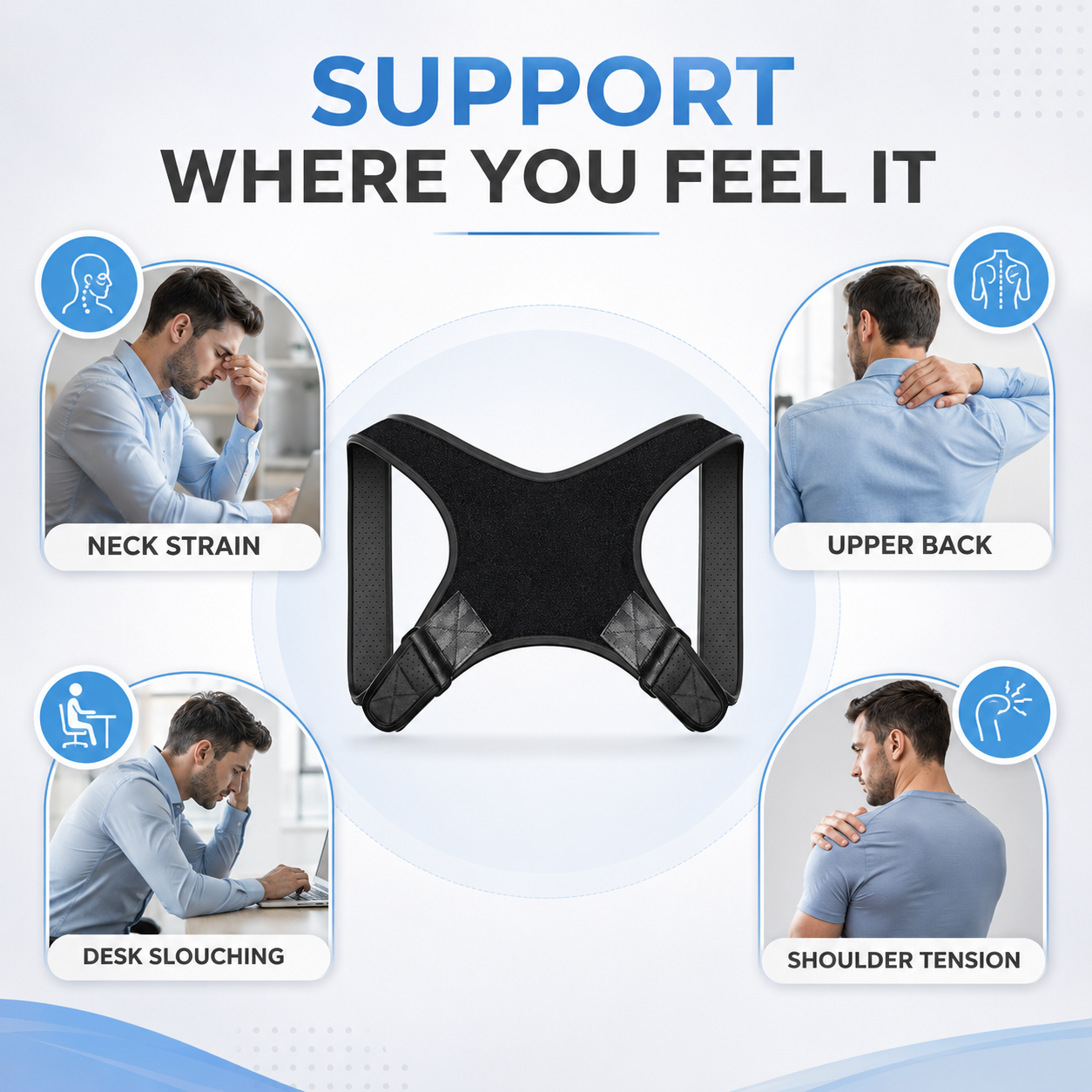 Nordspur | PostuSure Adjustable Shoulder Posture Brace