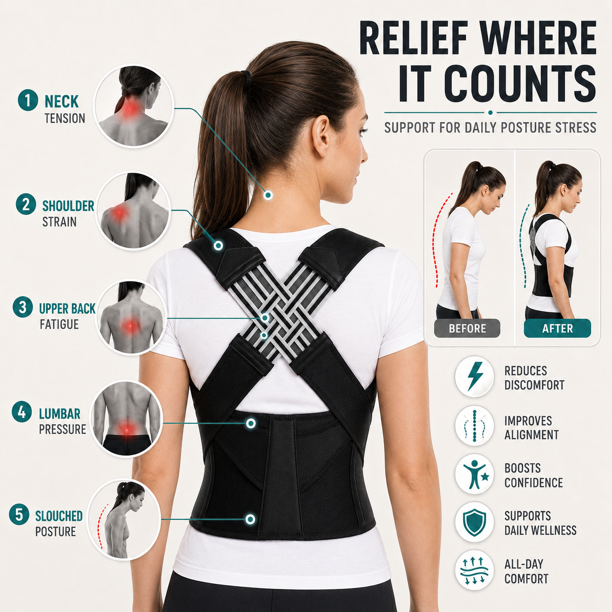 Nordspur | Postuvera Adjustable Posture Support Brace