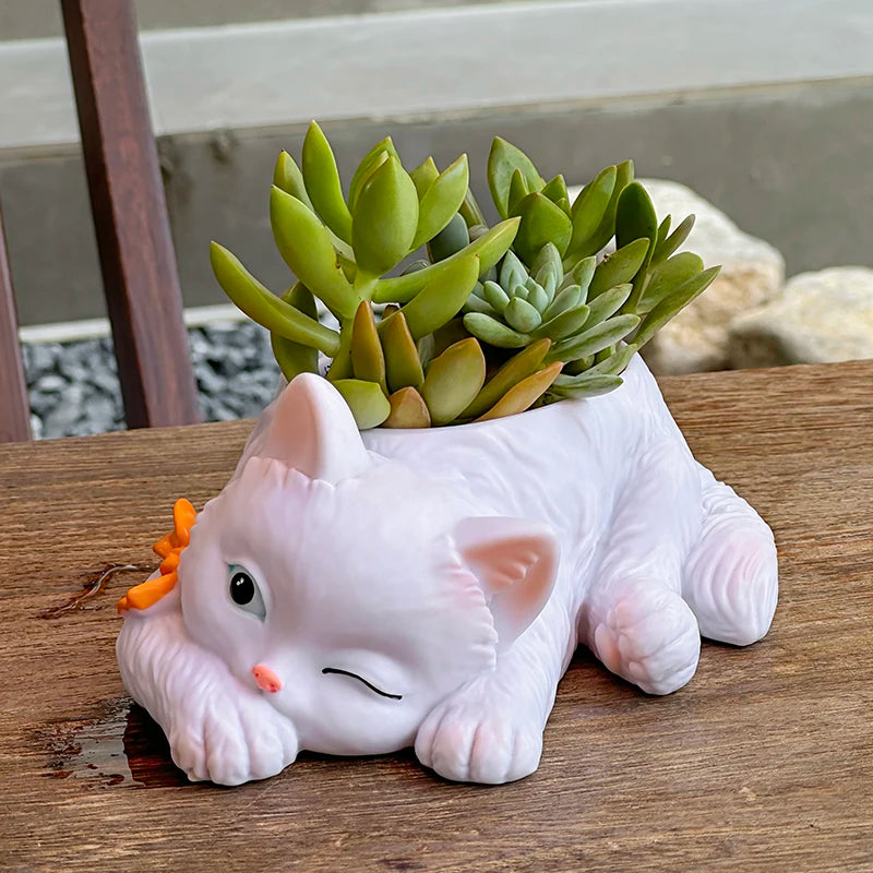 Nordspur | Purrpot Cat-Shaped Novelty Succulent Planter
