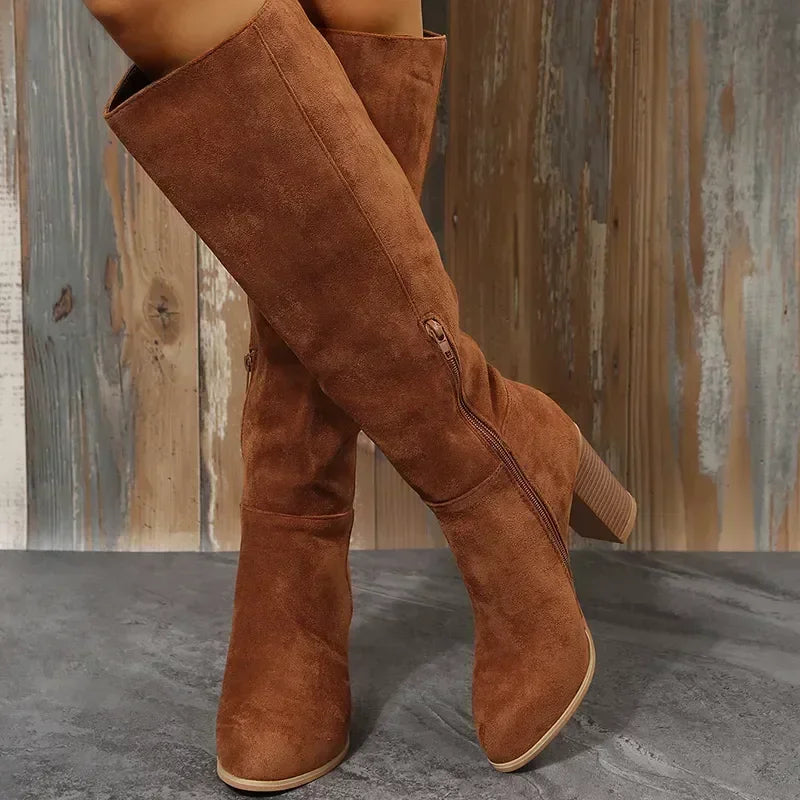 Nordspur | Retro Western Knee High Boots