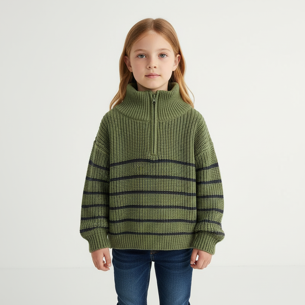 Nordspur | Rib Knit Half Zip Sweater