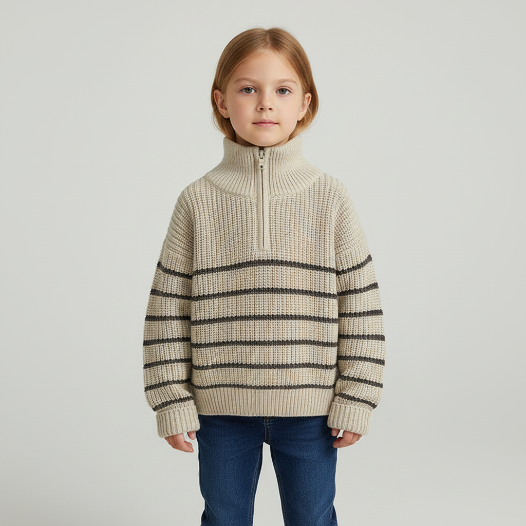 Nordspur | Rib Knit Half Zip Sweater