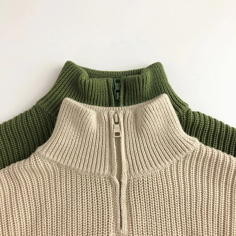 Nordspur | Rib Knit Half Zip Sweater
