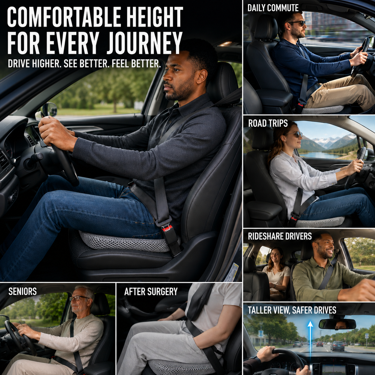 Nordspur | RideLift Breathable Honeycomb Seat Cushion
