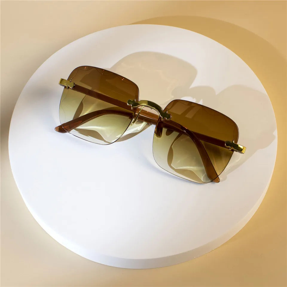 Nordspur | Rimova Square Rimless Frameless Sunglasses Set