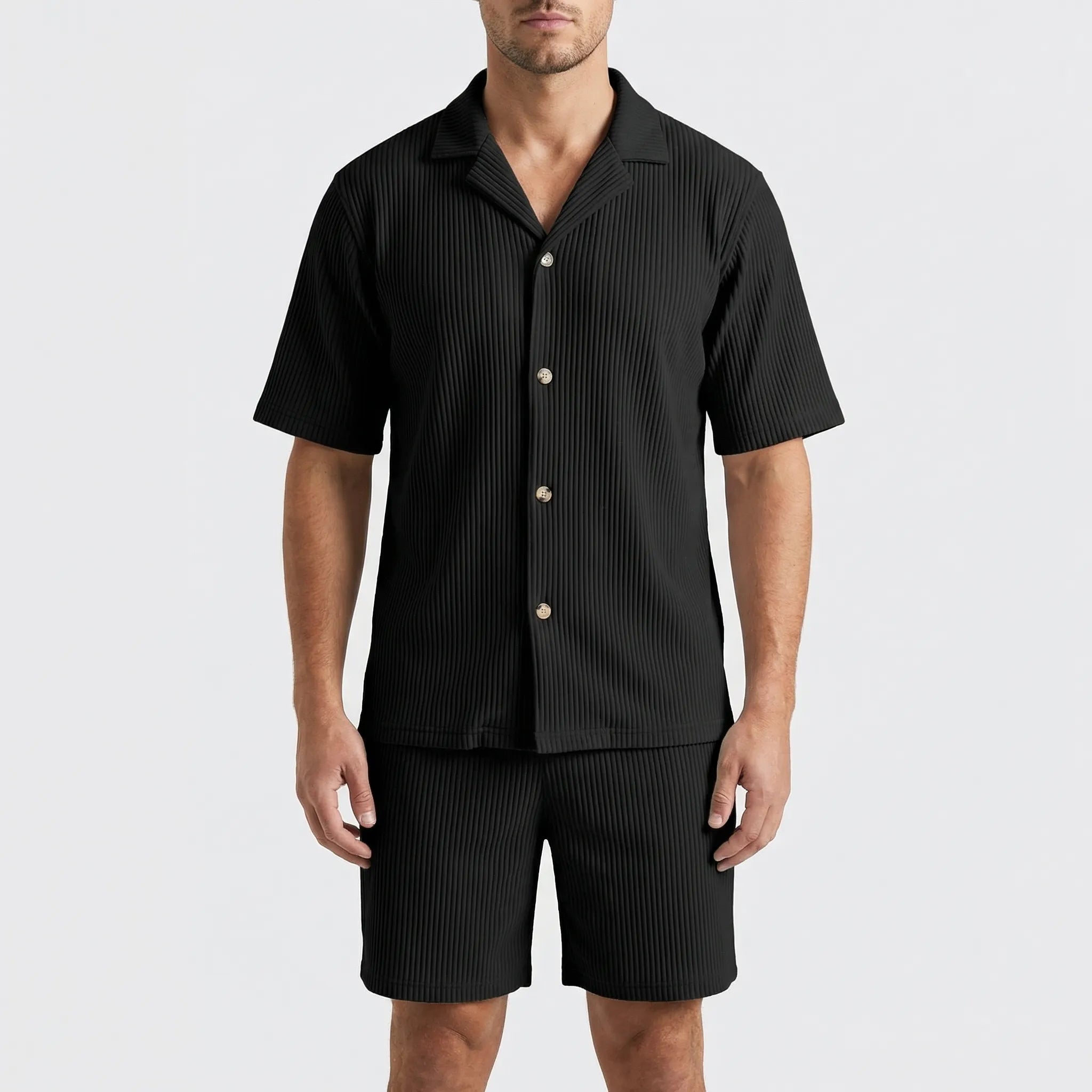 Nordspur | Rivalto Ribbed Texture Two-Piece Short Set
