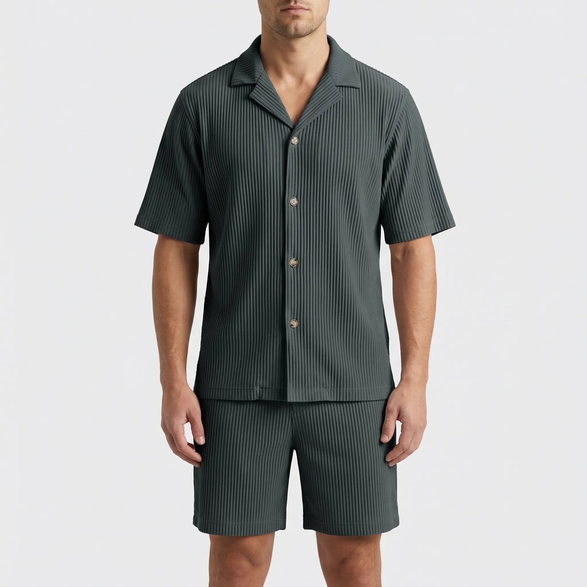 Nordspur | Rivalto Ribbed Texture Two-Piece Short Set