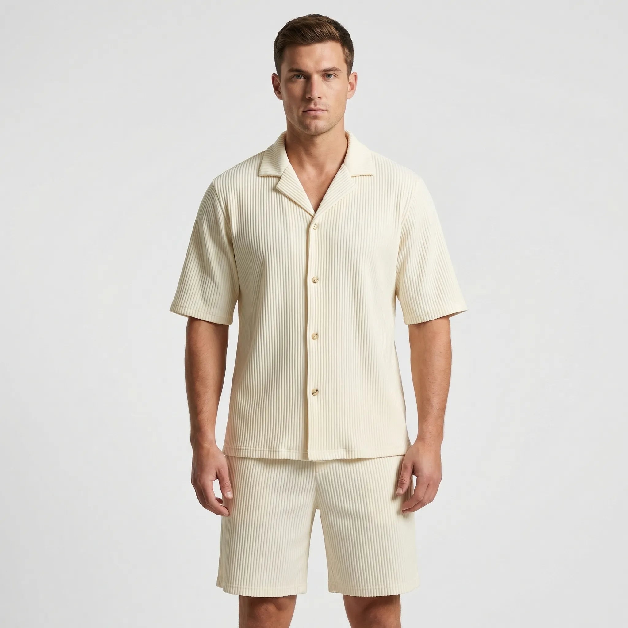 Nordspur | Rivalto Ribbed Texture Two-Piece Short Set