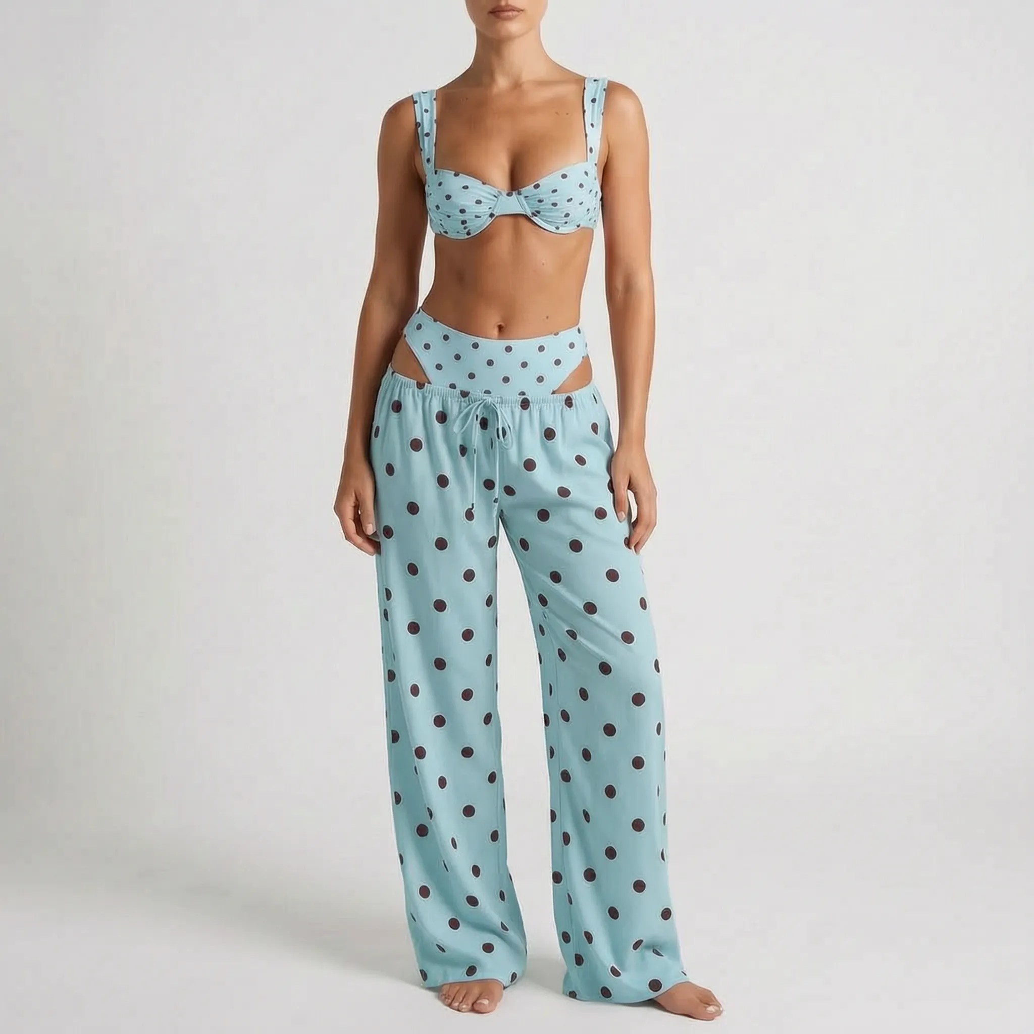 Nordspur | Rivietta Polka Dot Matching Cover Up Bikini Set