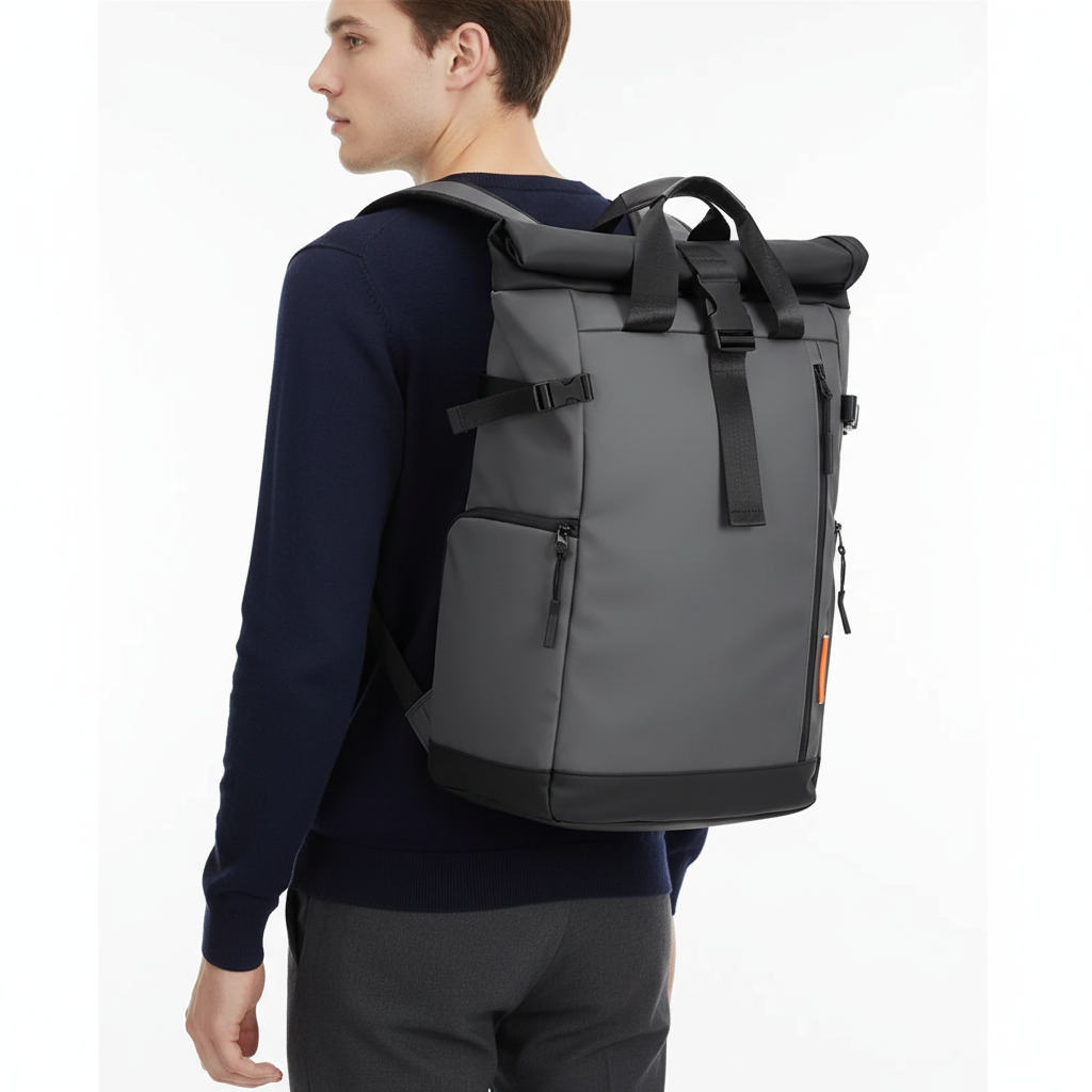 Nordspur | Roll Top Nylon Laptop Backpack