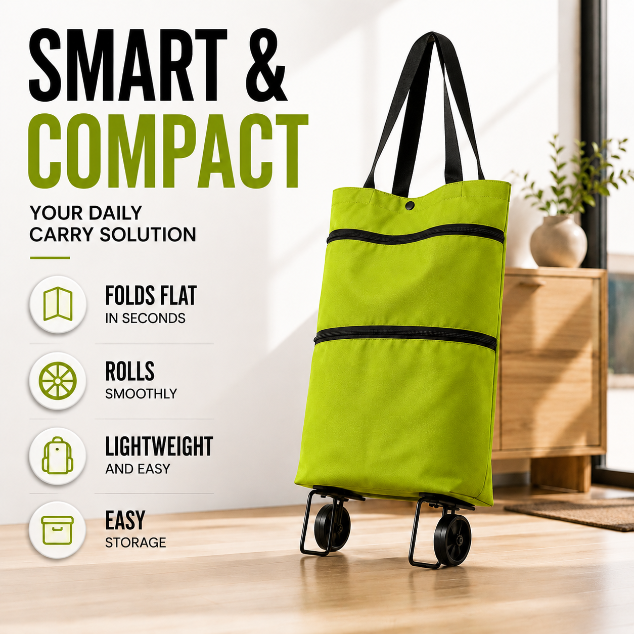 Nordspur | Rollpack Foldable Wheeled Shopping Hand Cart