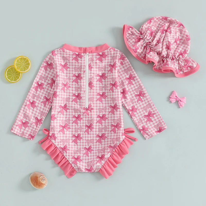 Nordspur | Rosabow Long Sleeve Toddler Swimsuit
