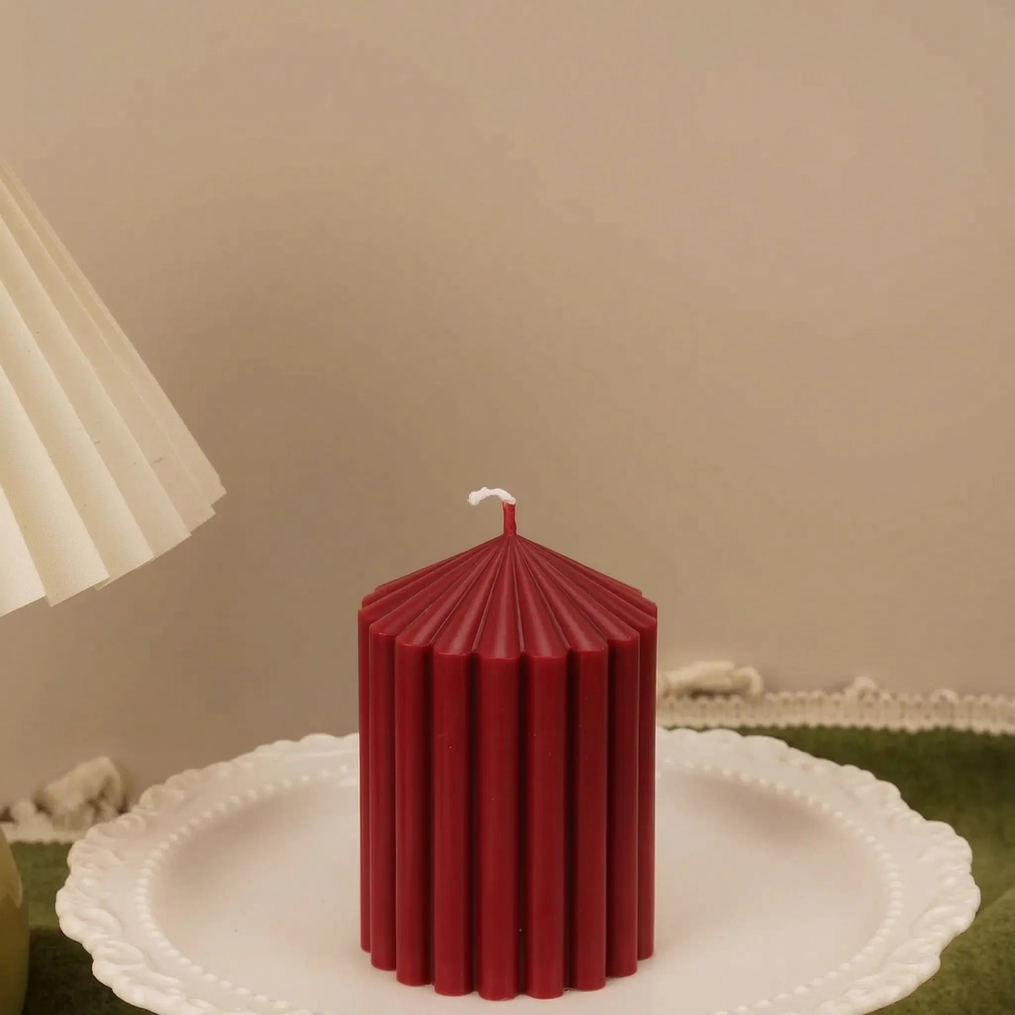Nordspur | Rougella Ribbed Cylindrical Scented Pillar Candle