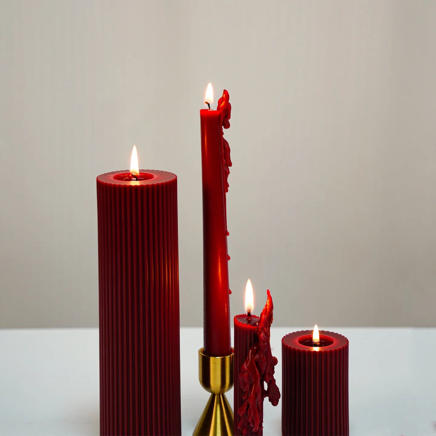 Nordspur | Rougella Ribbed Cylindrical Scented Pillar Candle