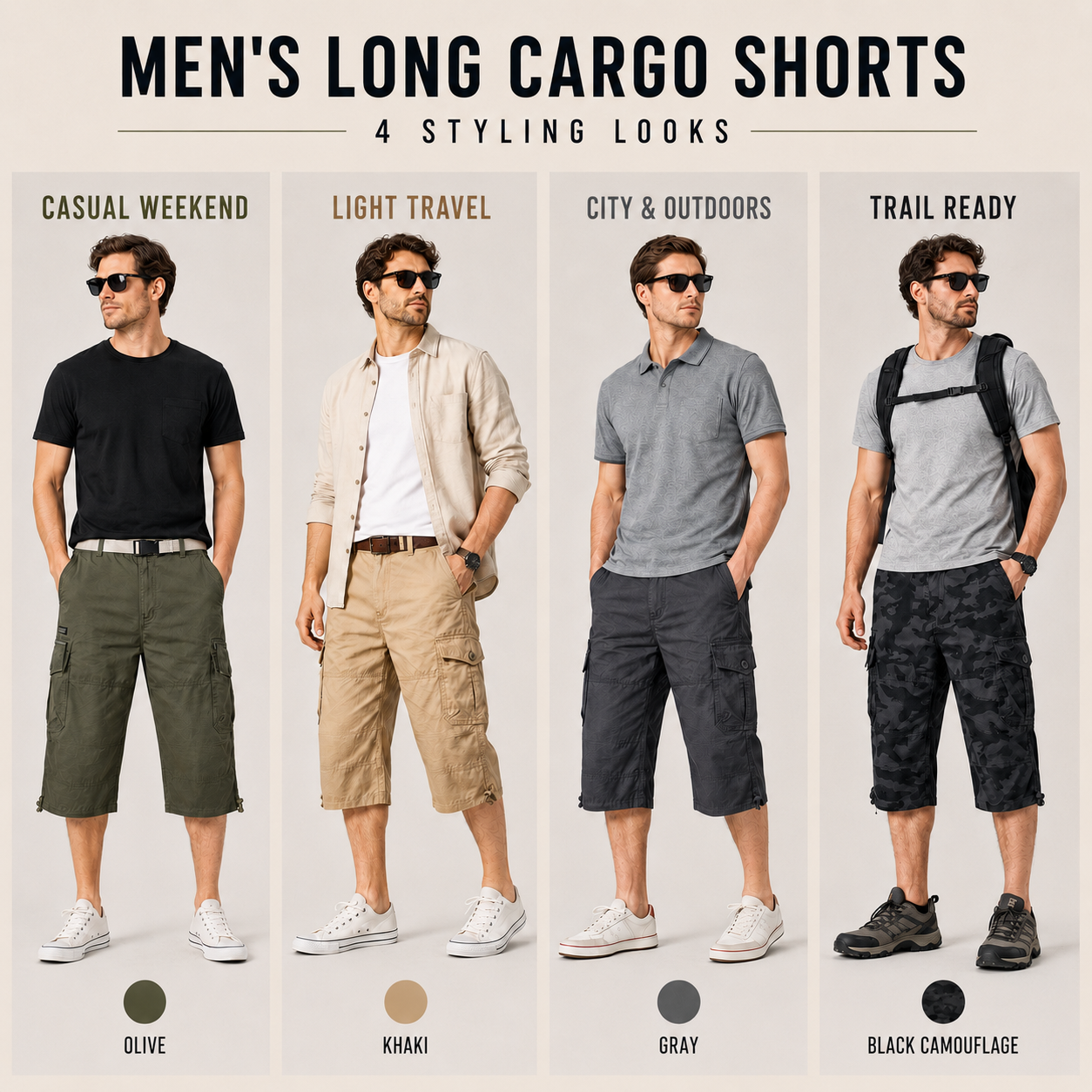 Nordspur | Roverix Below-Knee Cargo Hiking Shorts