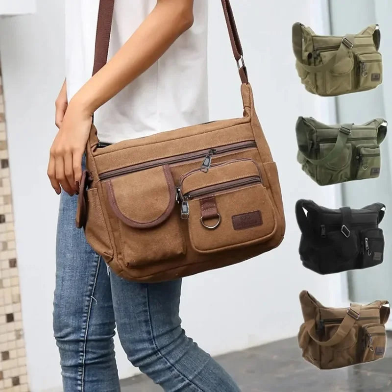 Nordspur | Rovlyn Vintage-Style Canvas Crossbody Bag