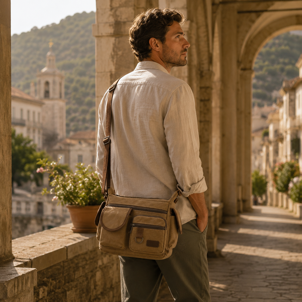 Nordspur | Rovlyn Vintage-Style Canvas Crossbody Bag