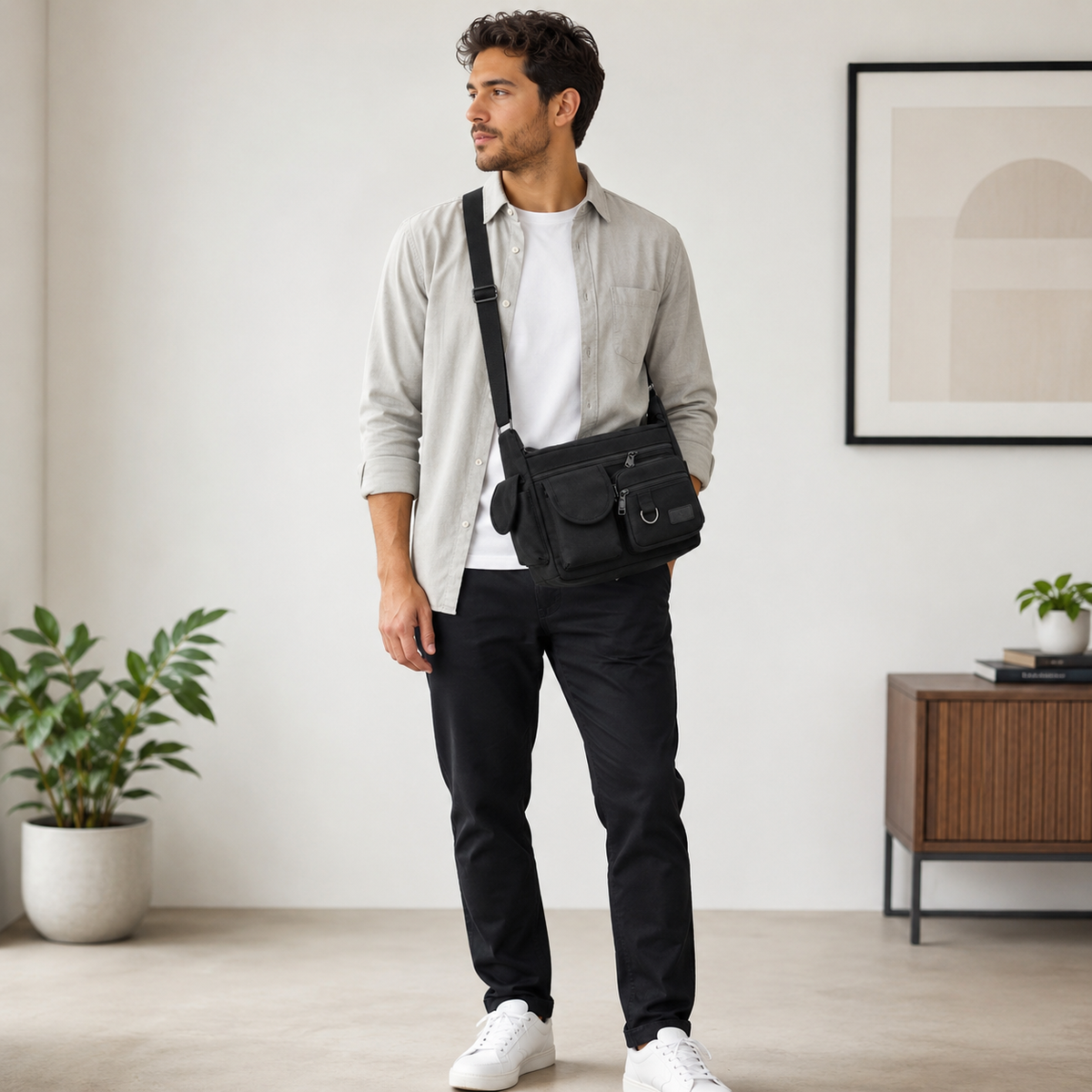 Nordspur | Rovlyn Vintage-Style Canvas Crossbody Bag