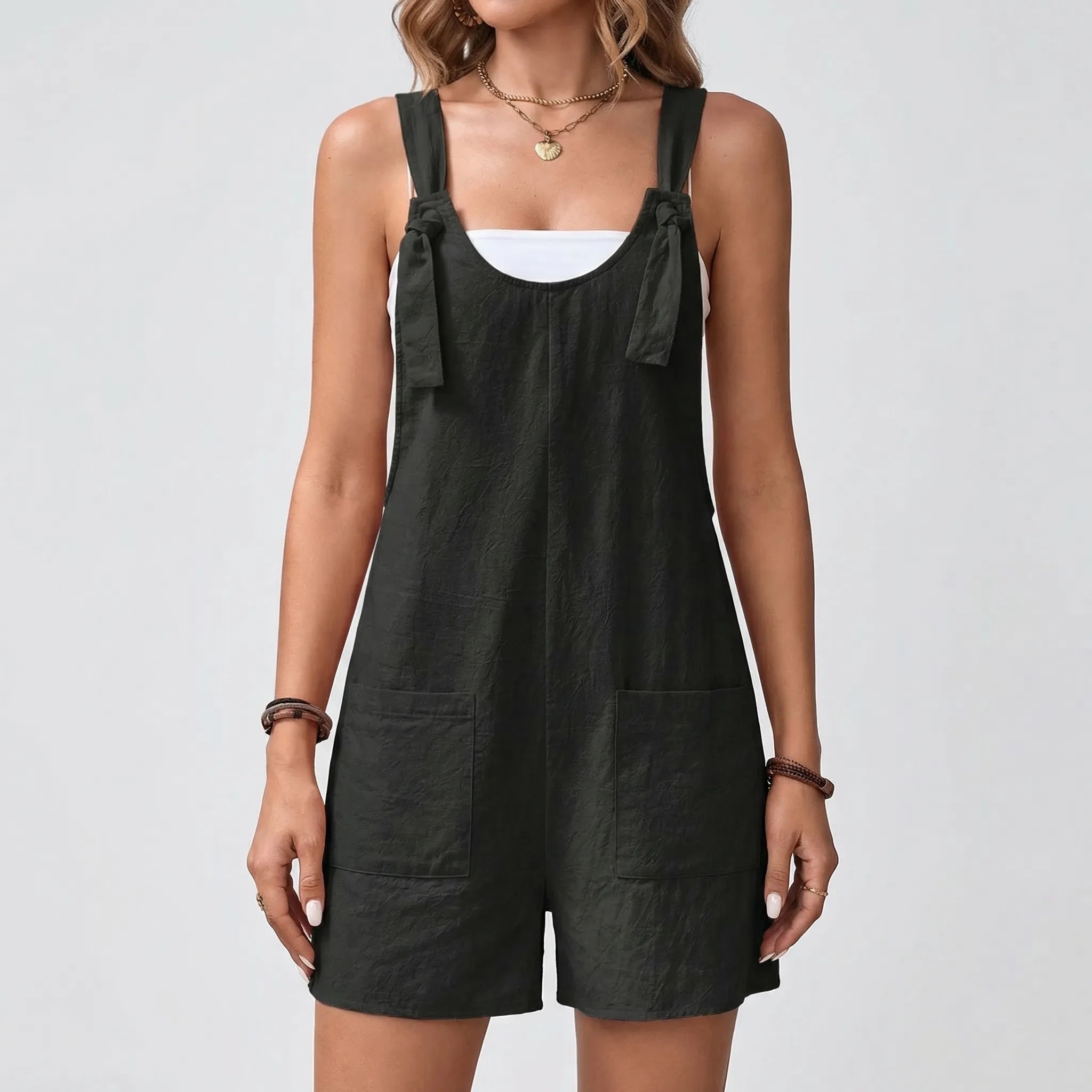 Nordspur | Rowella Sleeveless Wide-Leg Short Jumpsuit