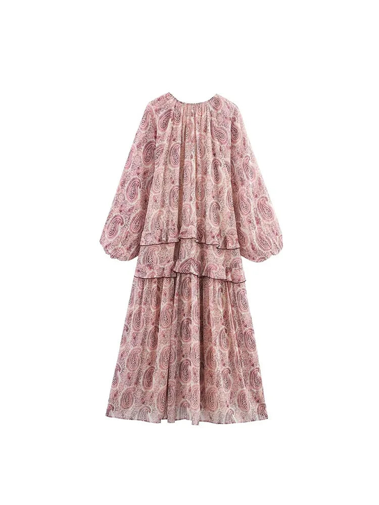 Nordspur | Ruffara Vintage Paisley Print Midi Dress