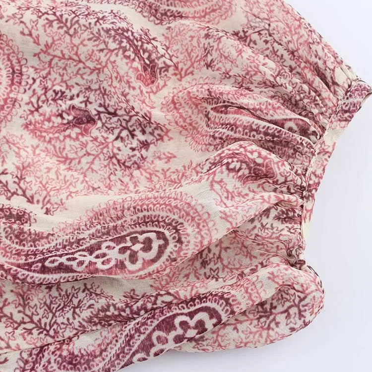 Nordspur | Ruffara Vintage Paisley Print Midi Dress