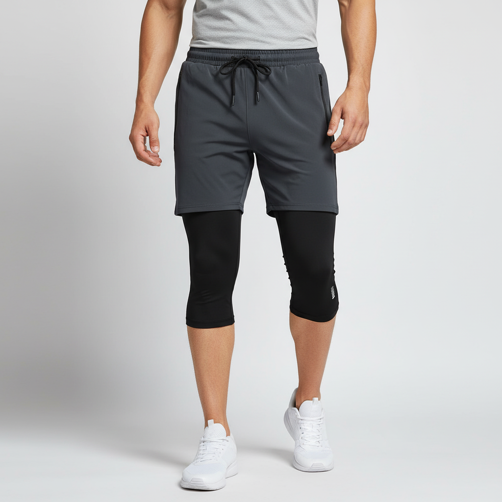 Nordspur | RunFlexor Cropped Outer Shorts With Inner Tights