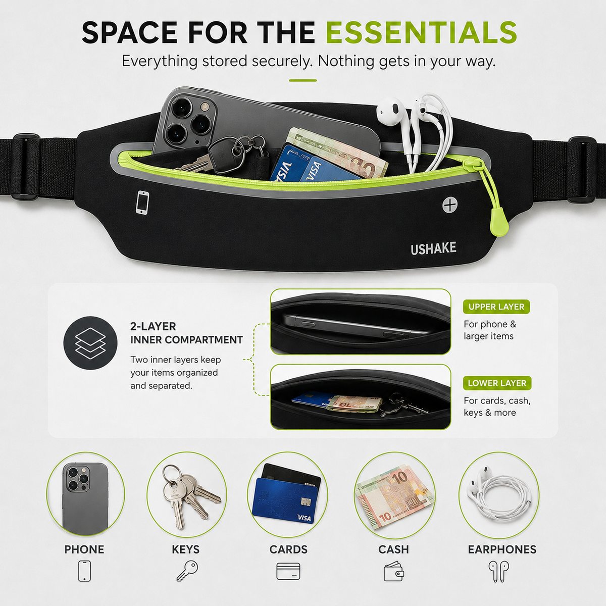 Nordspur | Runnex Water-Repellent Waist Running Belt