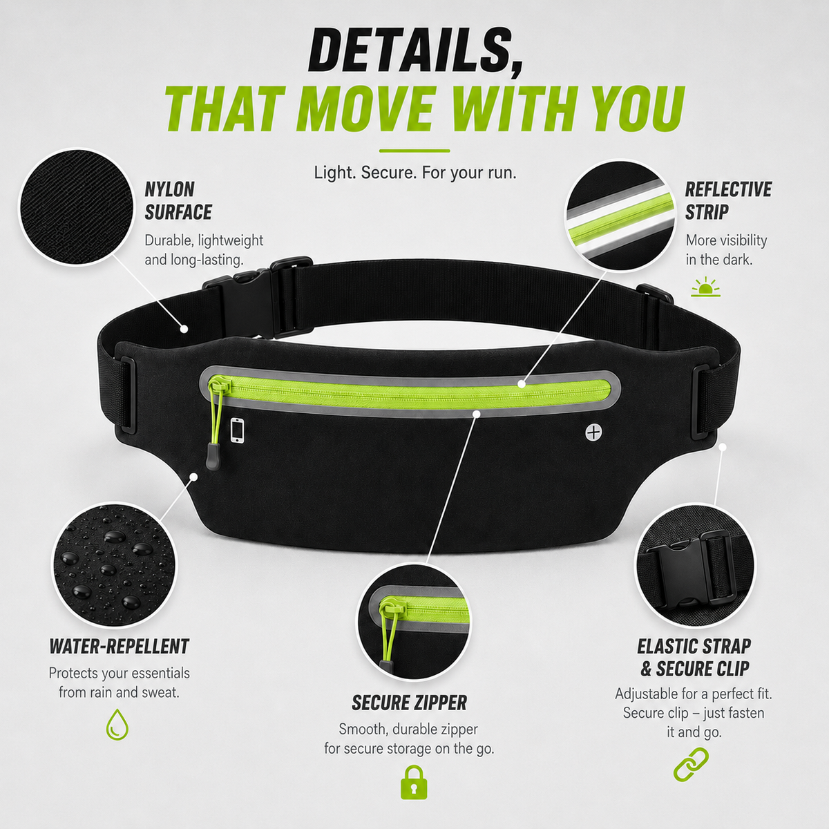 Nordspur | Runnex Water-Repellent Waist Running Belt