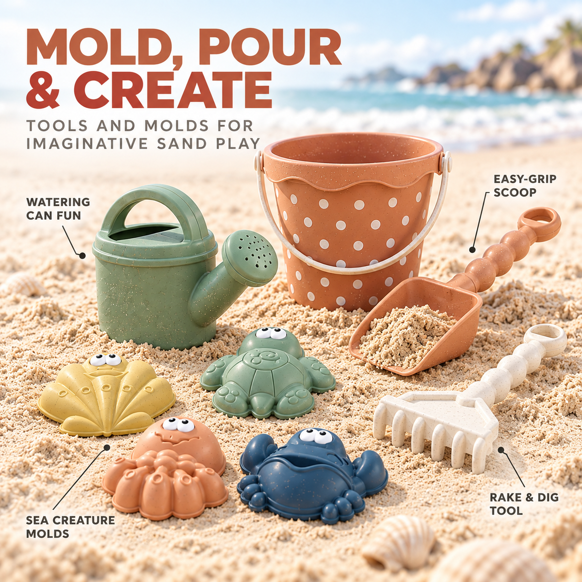 Nordspur | Sandgrove Multi-Piece Beach Sand Digging Toy Set