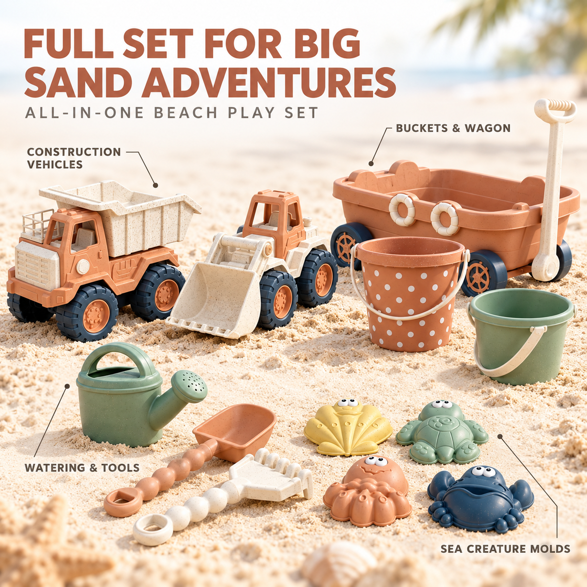 Nordspur | Sandgrove Multi-Piece Beach Sand Digging Toy Set