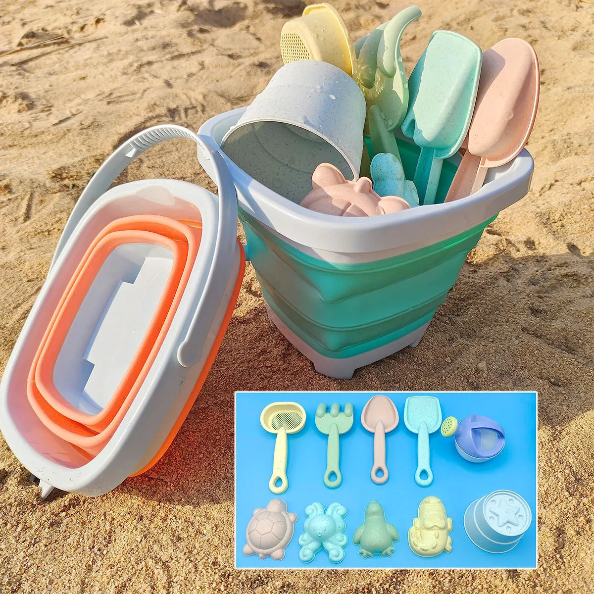 Nordspur | Sandylo Collapsible Bucket And Sand Tool Set