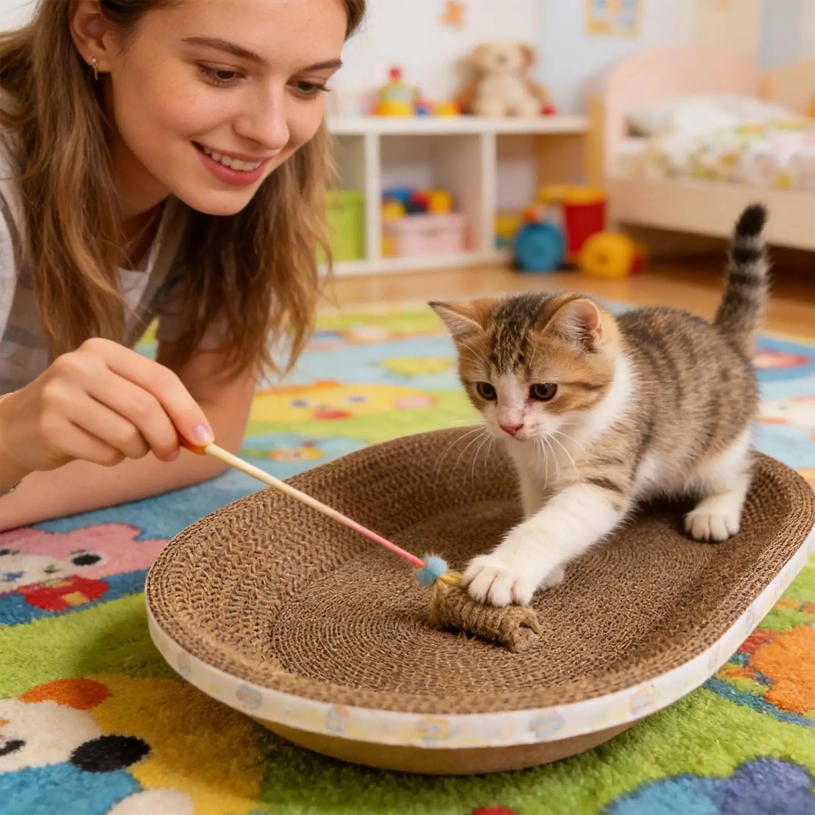 Nordspur | Scratchoval Oval Corrugated Cat Scratcher Bed