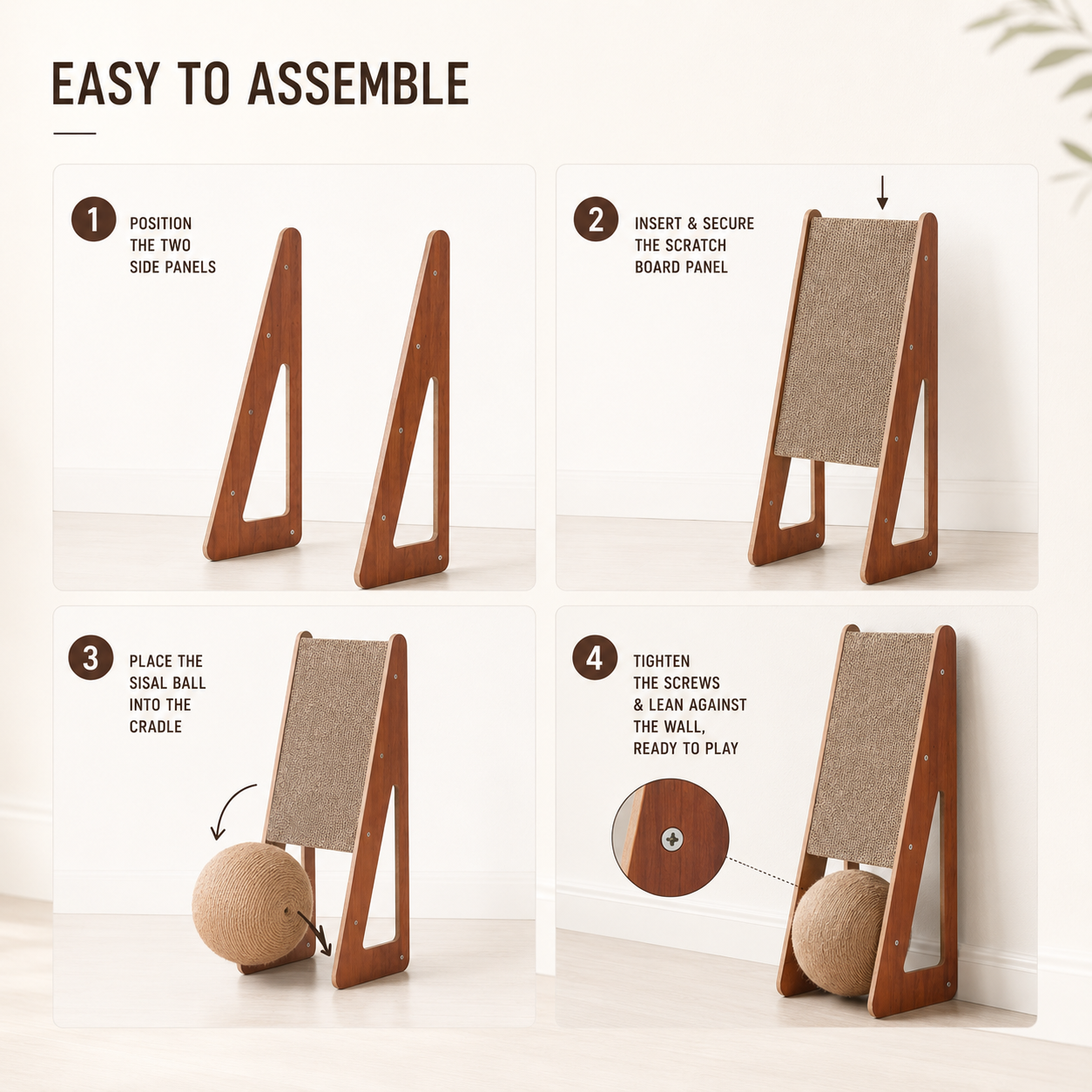 Nordspur | Scratchwell Vertical Wall-Leaning Cat Scratching Board