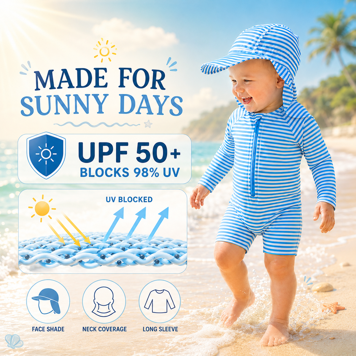 Nordspur | Seabuddo Long Sleeve Zip Swim Romper