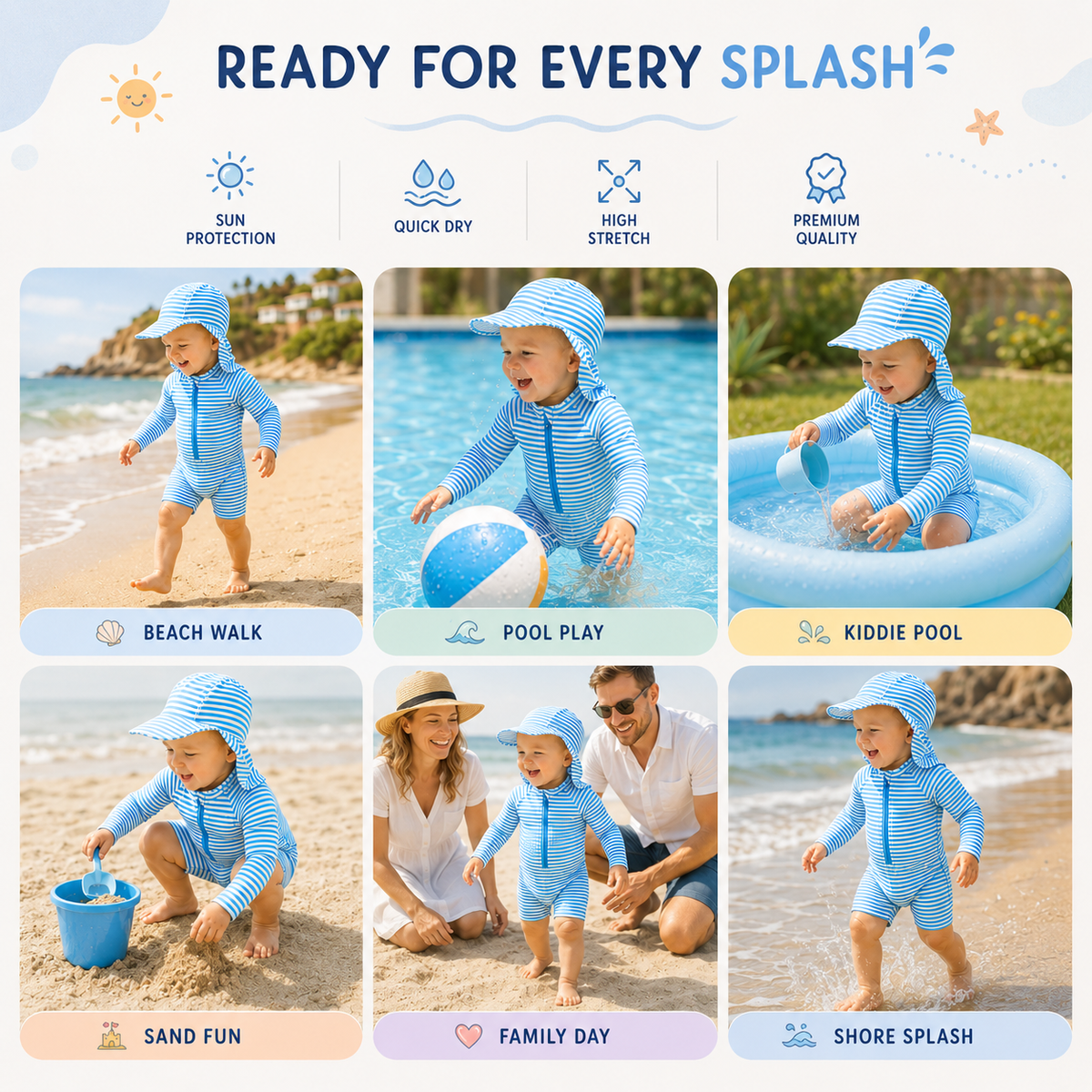 Nordspur | Seabuddo Long Sleeve Zip Swim Romper