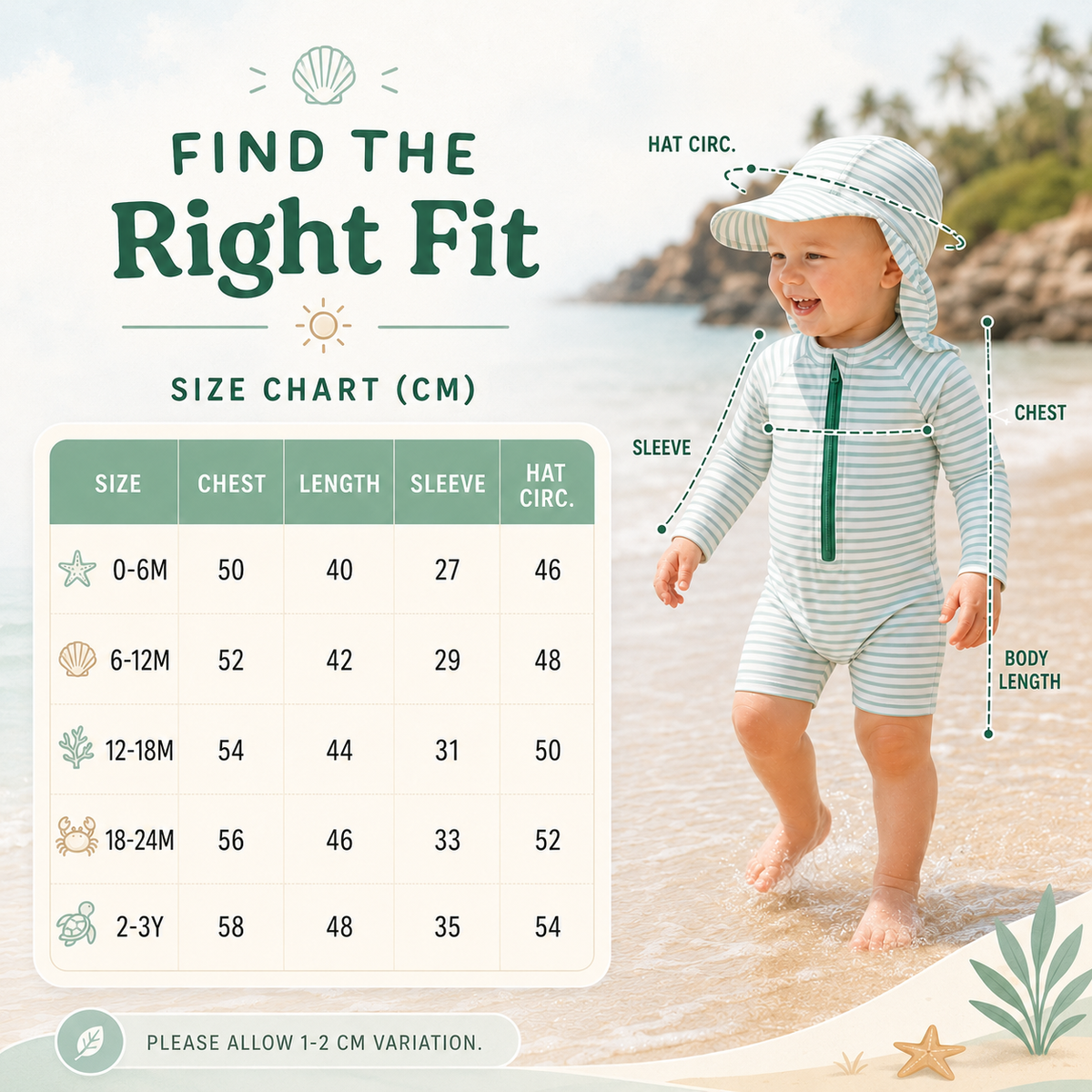 Nordspur | Seabuddo Long Sleeve Zip Swim Romper
