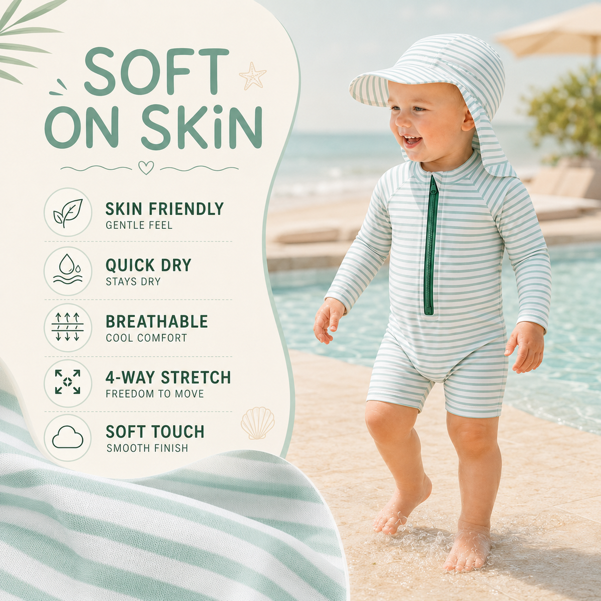 Nordspur | Seabuddo Long Sleeve Zip Swim Romper