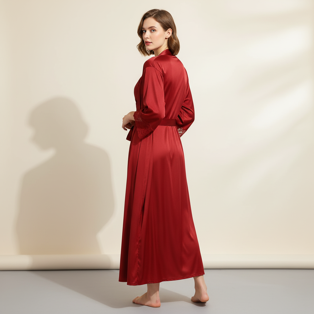Nordspur | Serelume Long Lace Trimmed Robe Set