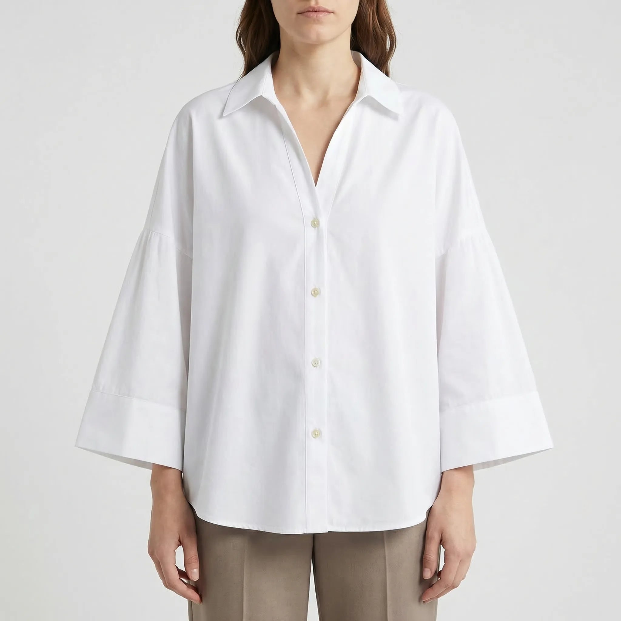 Nordspur | Sevelline Wide-Sleeve Asymmetric Hem Blouse