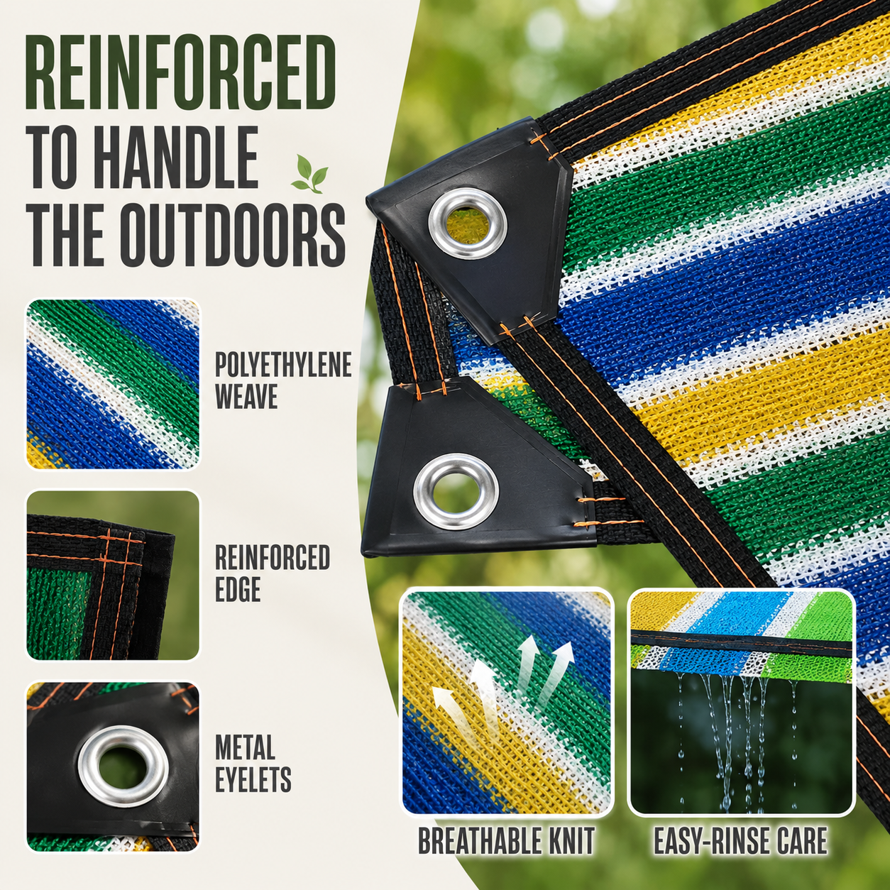 Nordspur | ShadeLoom Striped Outdoor Shade Canopy