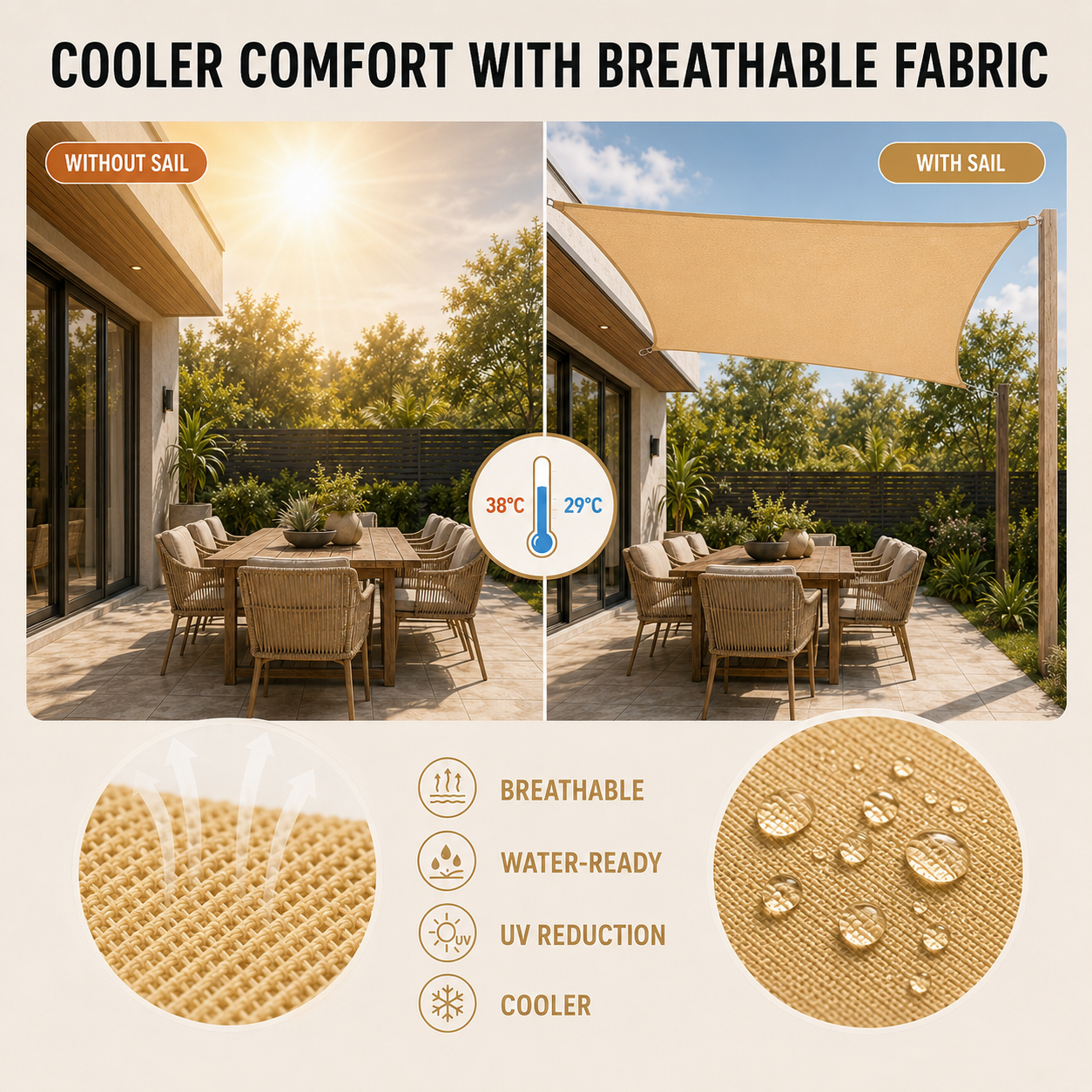 Nordspur | Shadeara Rectangular Sun Shade Canopy