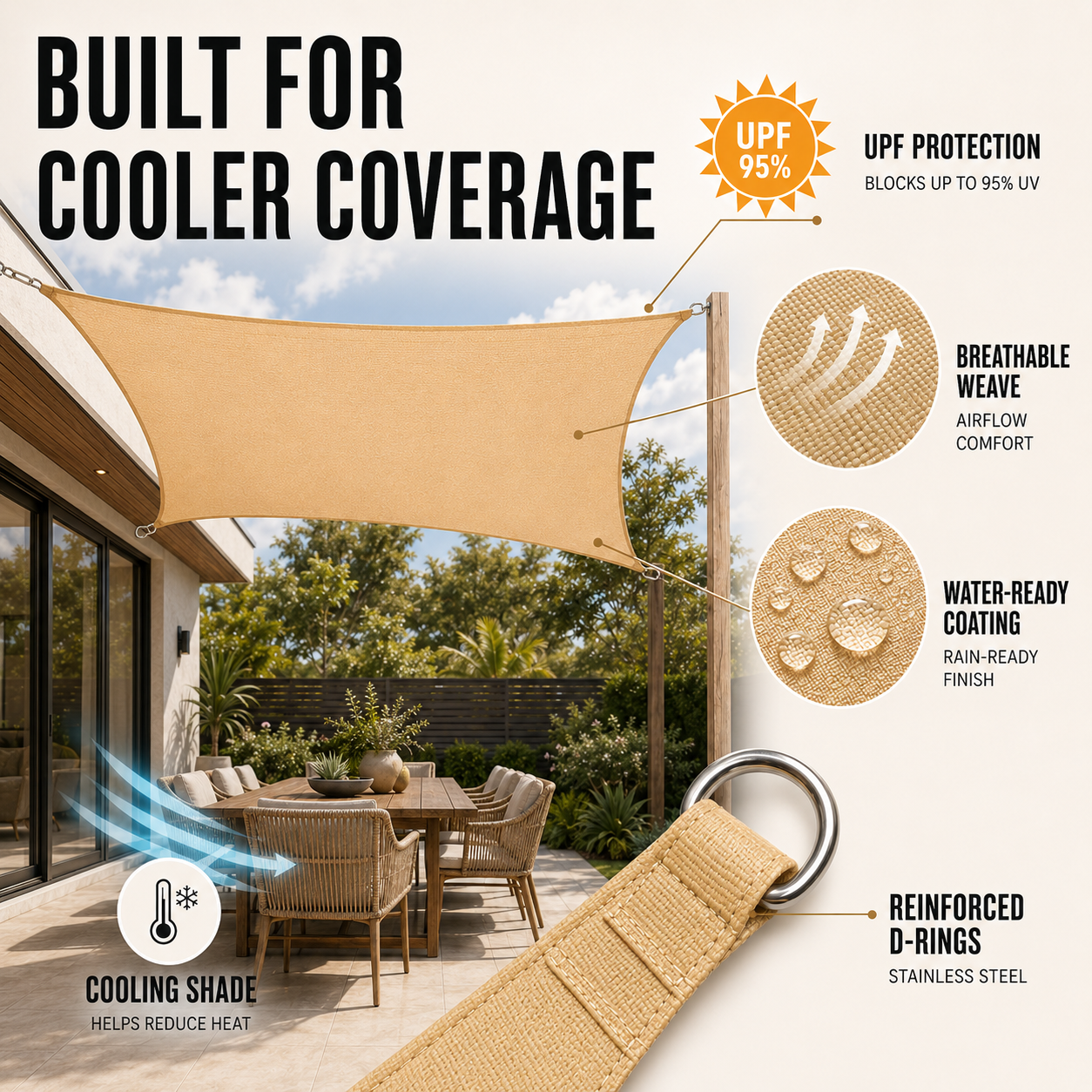 Nordspur | Shadeara Rectangular Sun Shade Canopy
