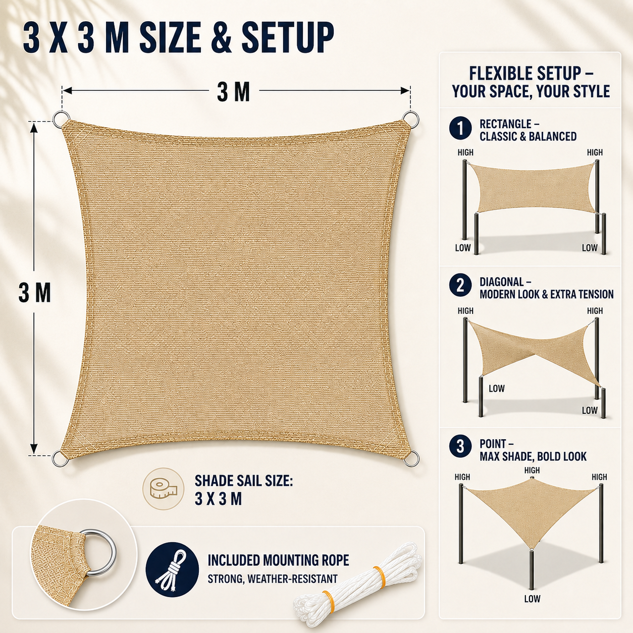 Nordspur | Shadence Rectangular Sun Shade Sail