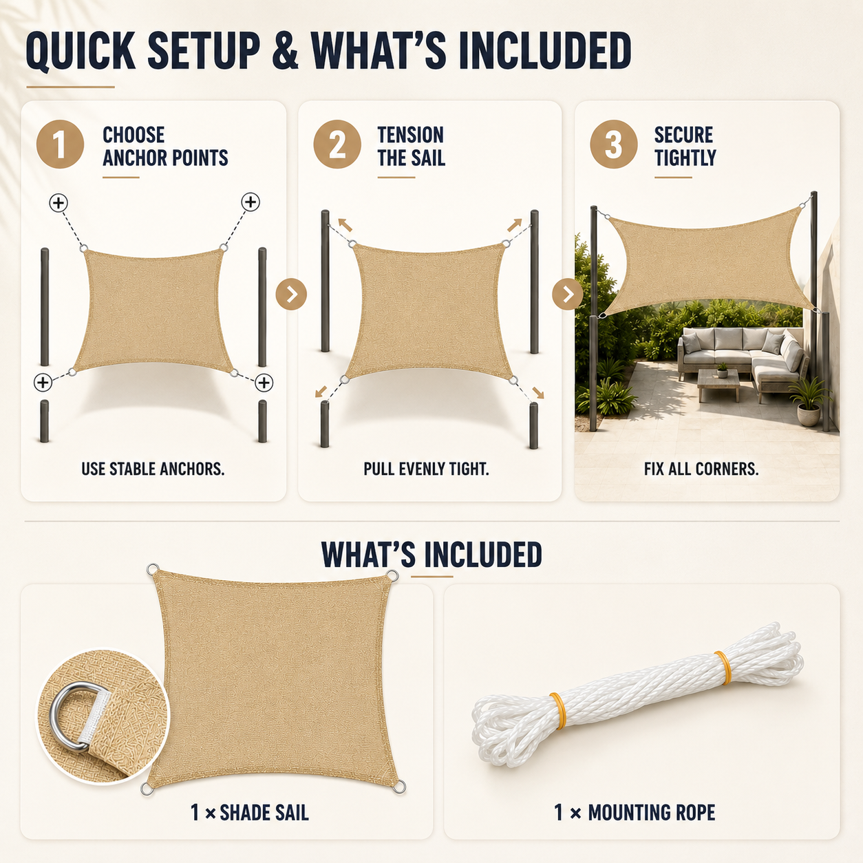 Nordspur | Shadence Rectangular Sun Shade Sail