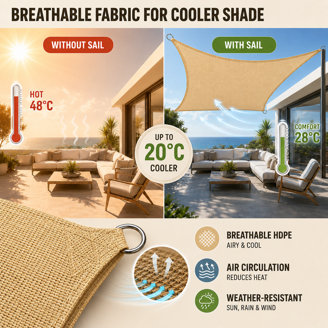 Nordspur | Shadence Rectangular Sun Shade Sail