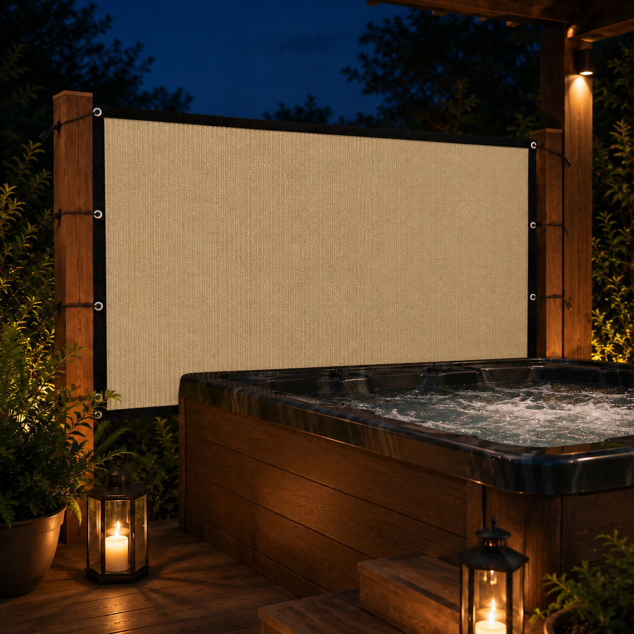 Nordspur | Shadeora Hot Tub Privacy Screen | Garden Shade & Screening Panel
