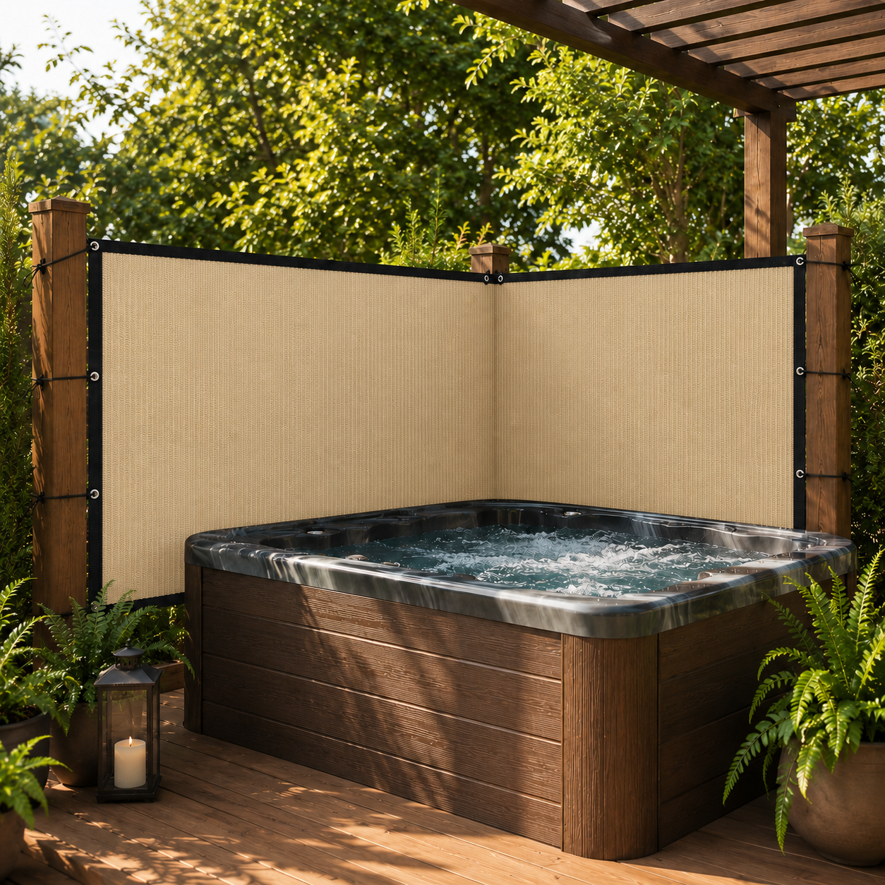 Nordspur | Shadeora Hot Tub Privacy Screen | Garden Shade & Screening Panel