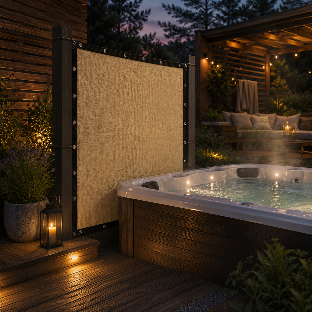 Nordspur | Shadeora Hot Tub Privacy Screen | Garden Shade & Screening Panel
