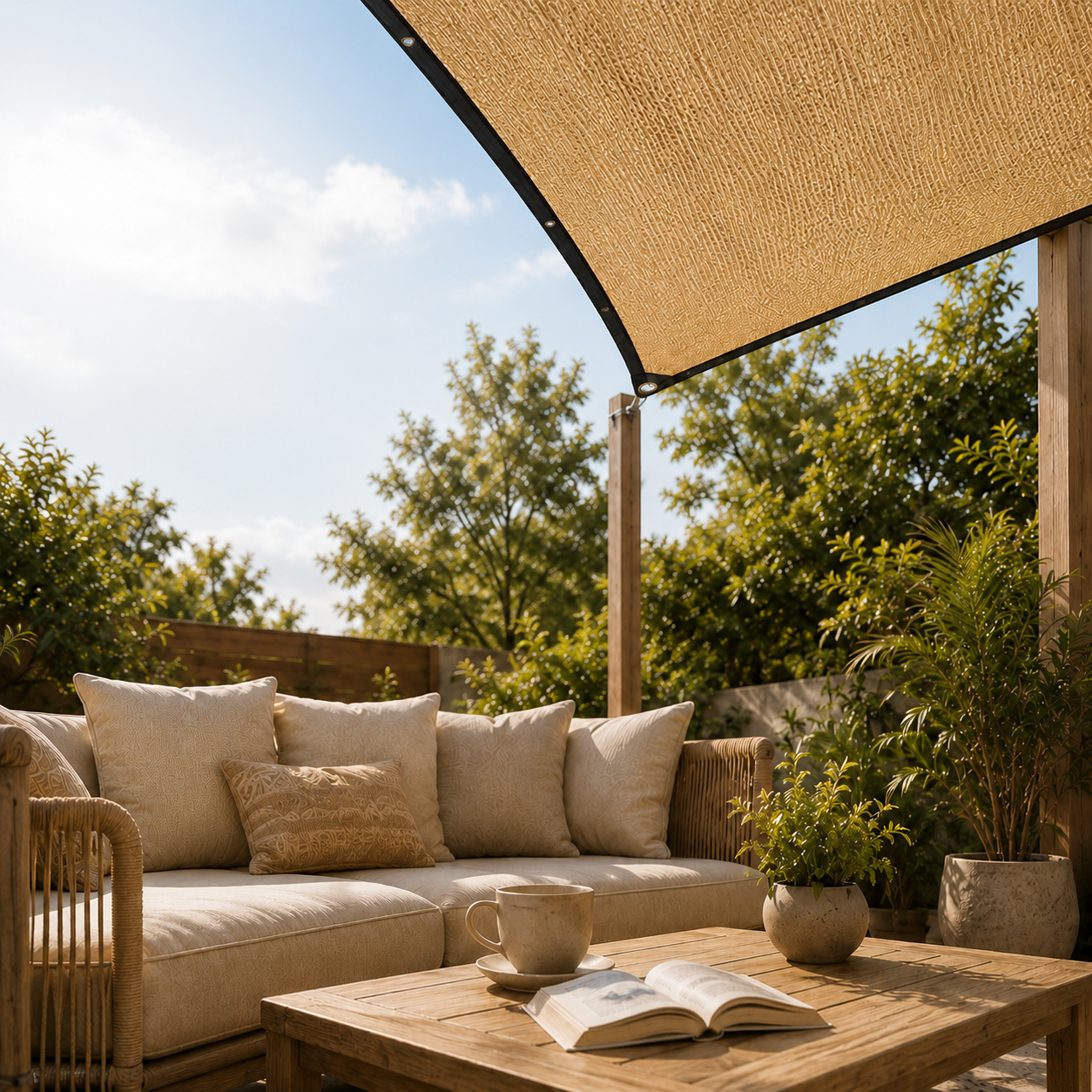 Nordspur | Shadeora Pergola Shade Sail | Patio Sun Shade Panel with Eyelets